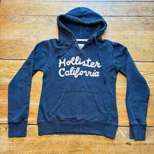 Vintage Hollister M Hoodie Navy Blue California Long Sleeve Sweatshirt  Euc Y2K